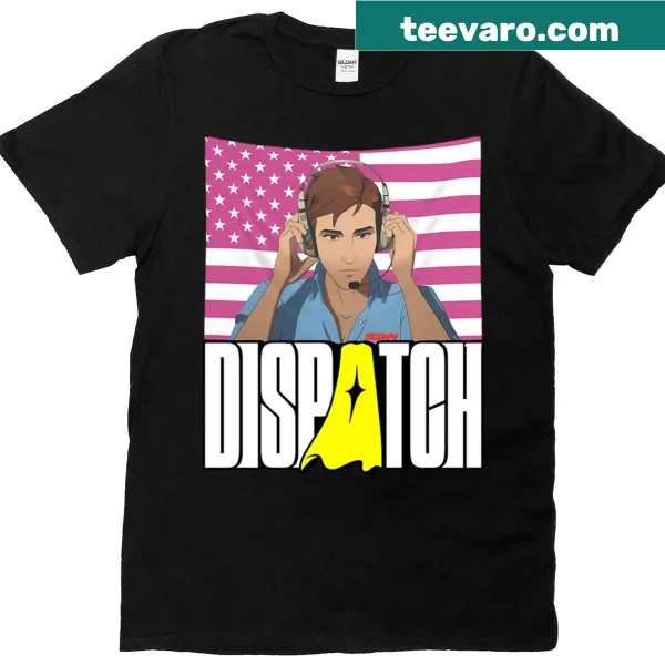 Gaming t-shirt featuring pink flag design from Robert Robertson Dispatch Game