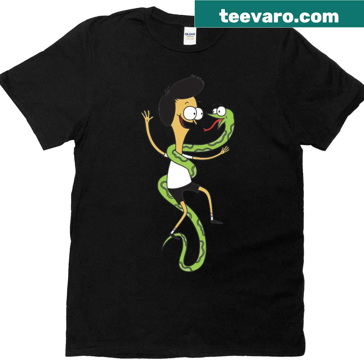 Graphic t-shirt featuring Sanjay and Craig characters — on a men's t-shirt