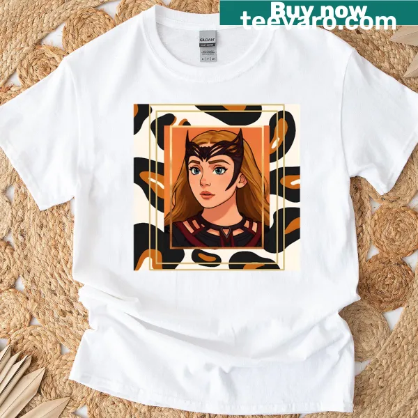 Charming witch illustration on a t-shirt