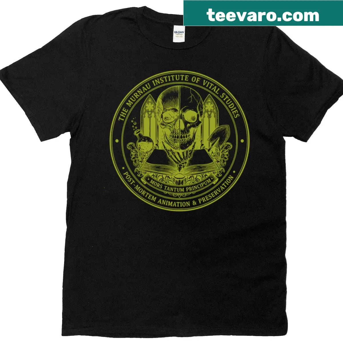 Fantasy-themed t-shirt featuring necromancy elements in a unique design — on a men's t-shirt