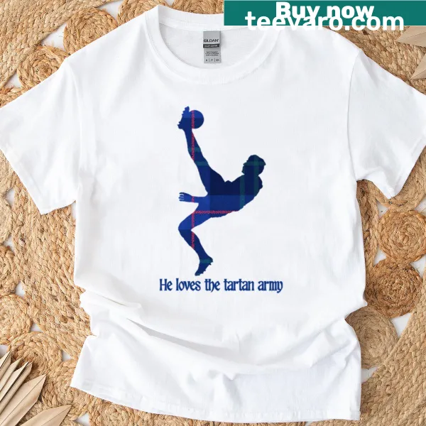Illustrated T-shirt of Scott McTominay performing an overhead kick