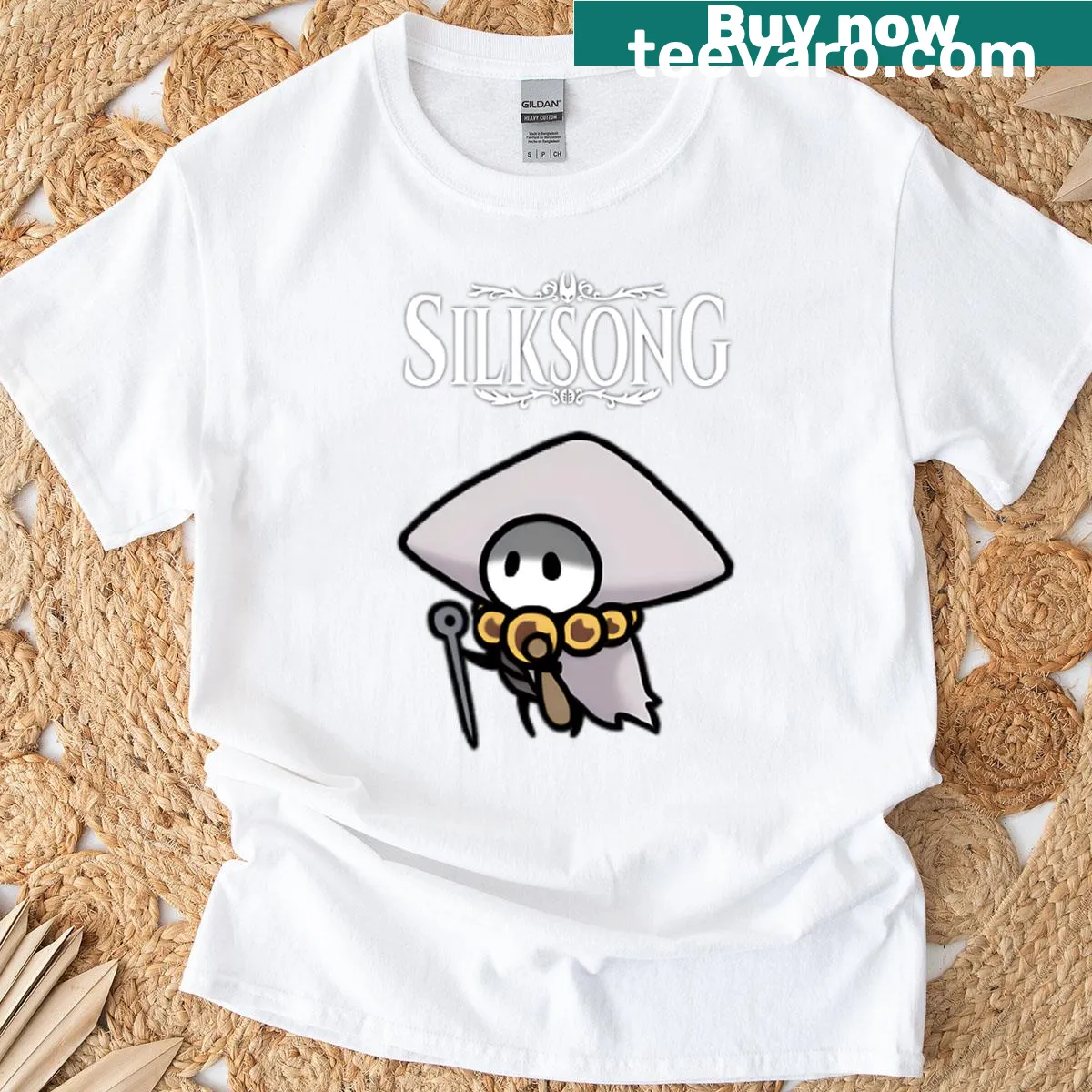Sherma caretaker from Silksong featured on T-shirt — on a men's t-shirt