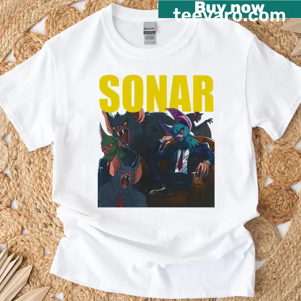 T-shirt featuring gaming-themed graphic for Sonar - Dispatch