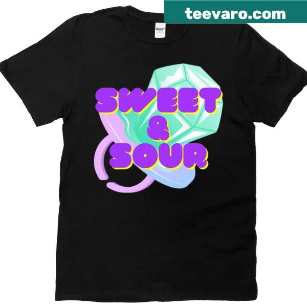Playful T-shirt featuring a candy ring pop illustration