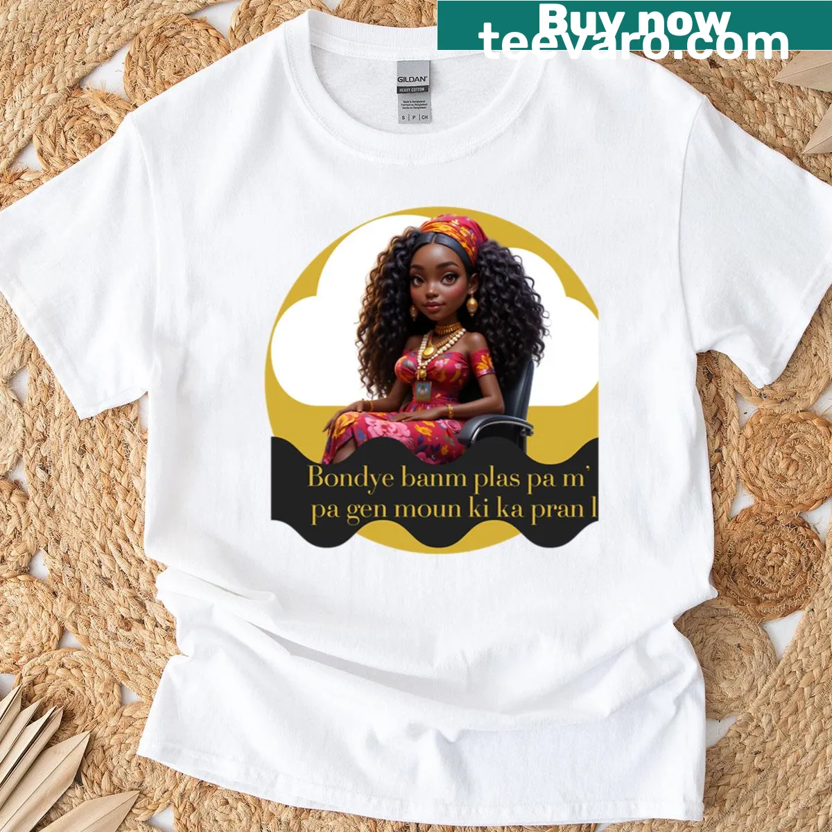 Spiritual T-shirt featuring a powerful message in Haitian Creole — on a men's t-shirt