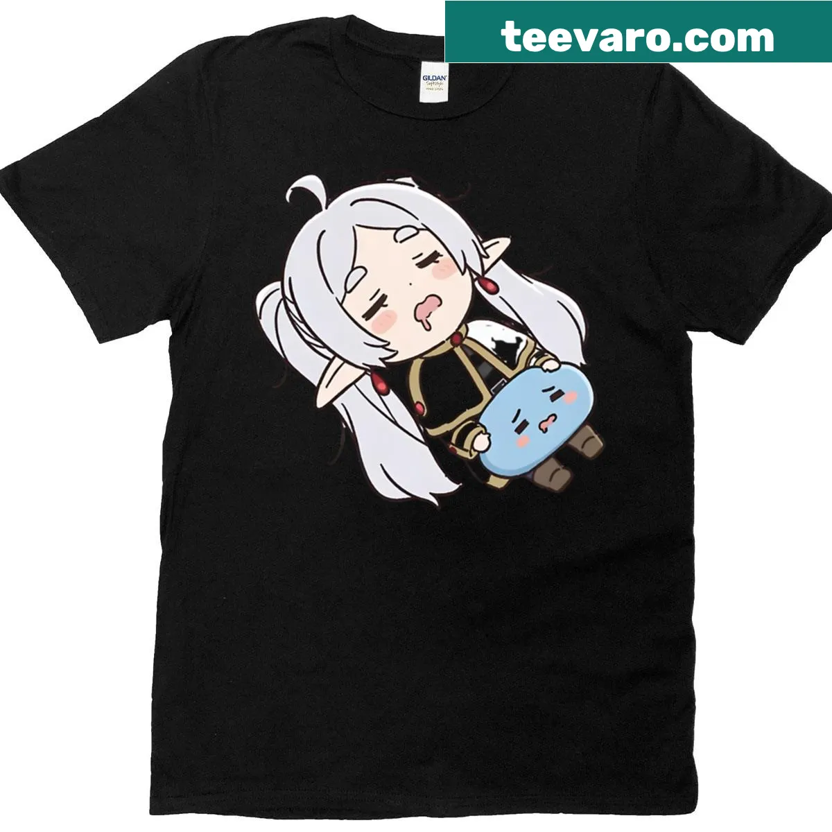 Illustrated T-shirt featuring the Flower of the Blue Moon — on a men's t-shirt
