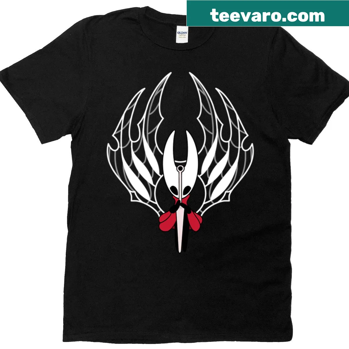 Fantasy-themed Hunter of Pharloom T-shirt — on a men's t-shirt