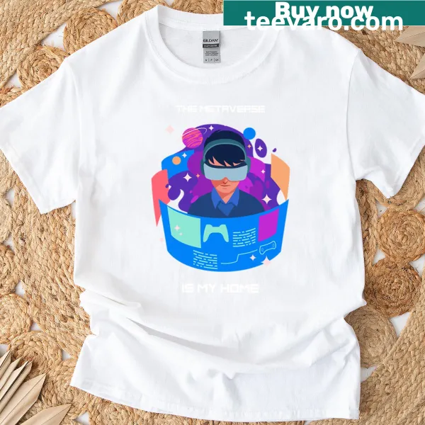T-shirt with playful text about the metaverse lifestyle