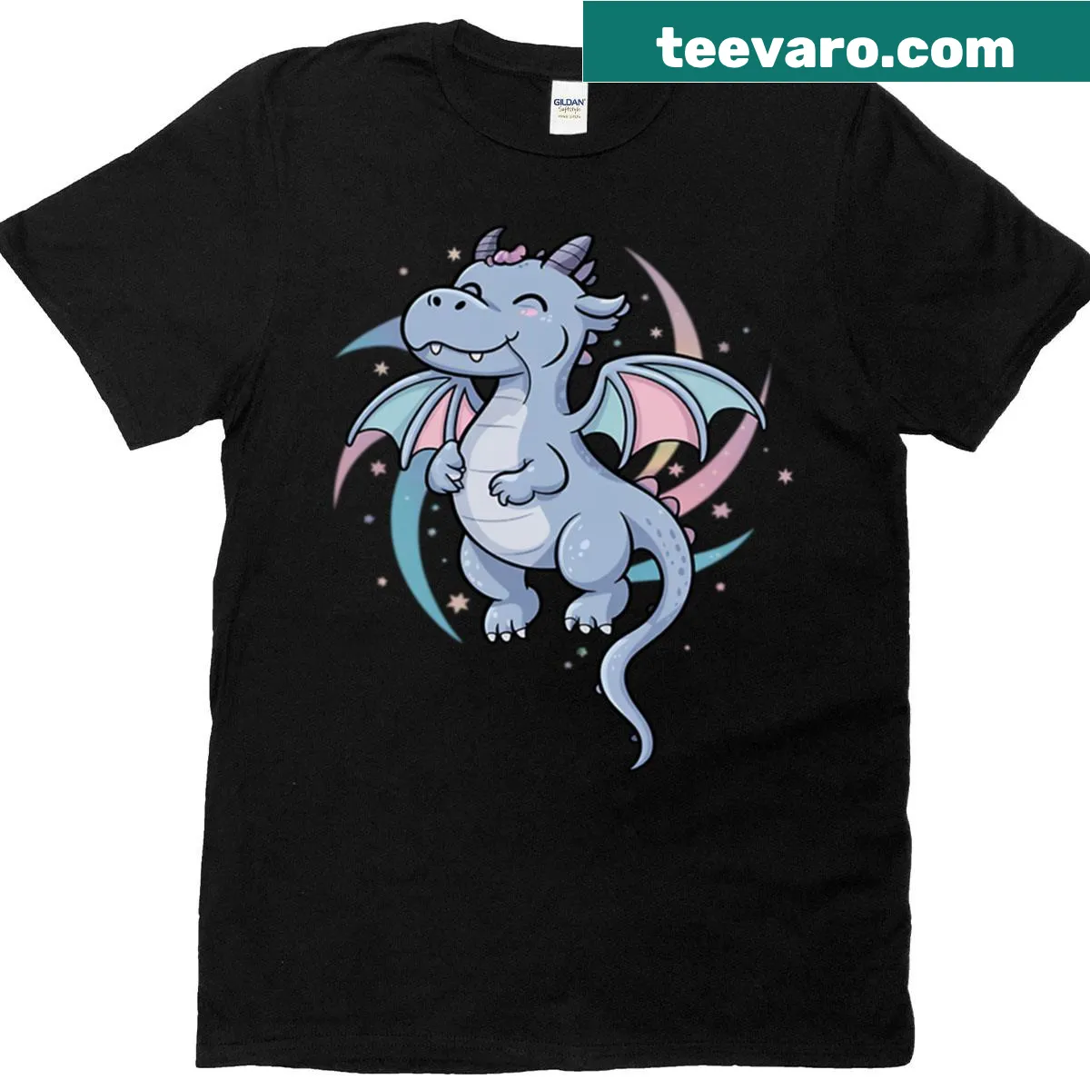 Pride T-shirt featuring dragon and LGBTQ+ symbols for teachers and allies — on a men's t-shirt