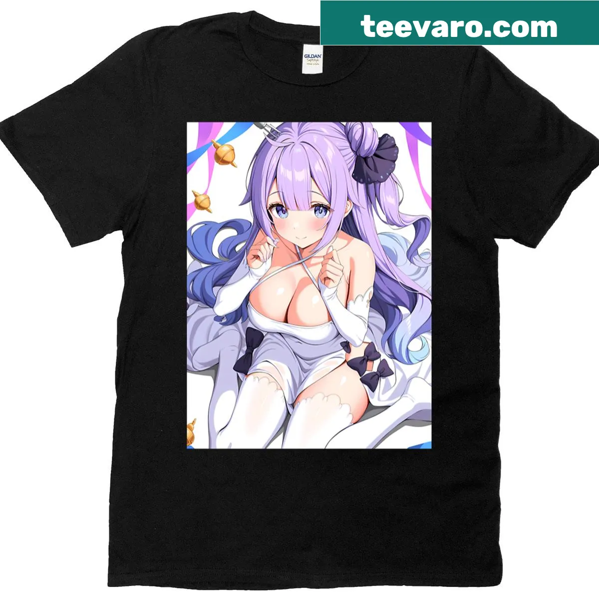 Anime girl unicorn design from Azur Lane — on a men's t-shirt