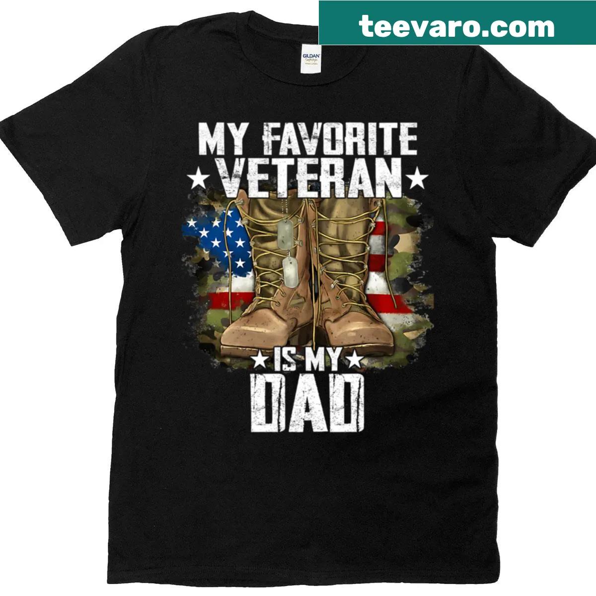 Vintage 90s USA flag graphic t-shirt for dads — on a men's t-shirt