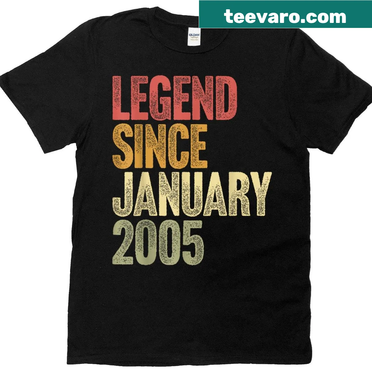 Retro T-shirt celebrating 21st birthday with stylish text — on a men's t-shirt