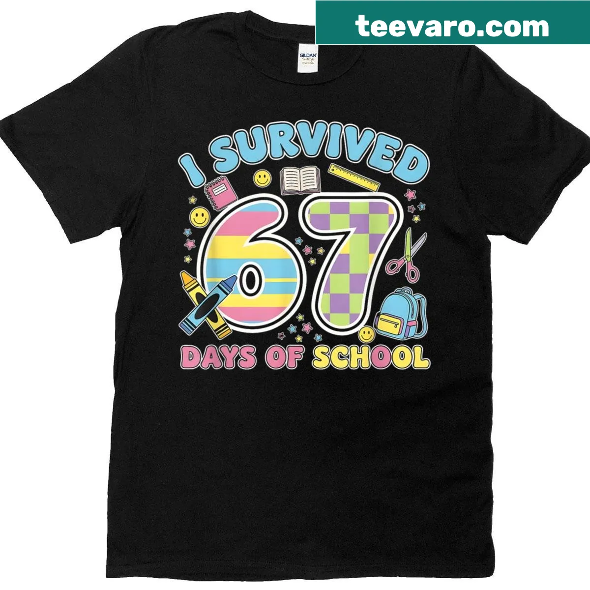 Cute humor-focused classroom milestone shirt for kids — on a men's t-shirt