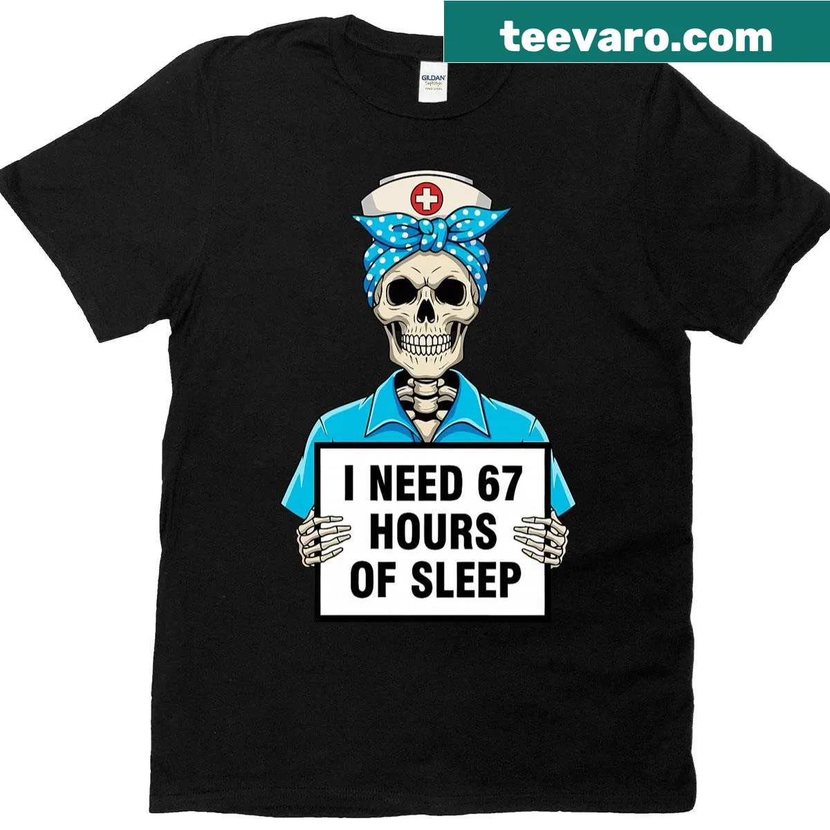 Funny nursing shirt with 'Six Seven' meme text — on a men's t-shirt