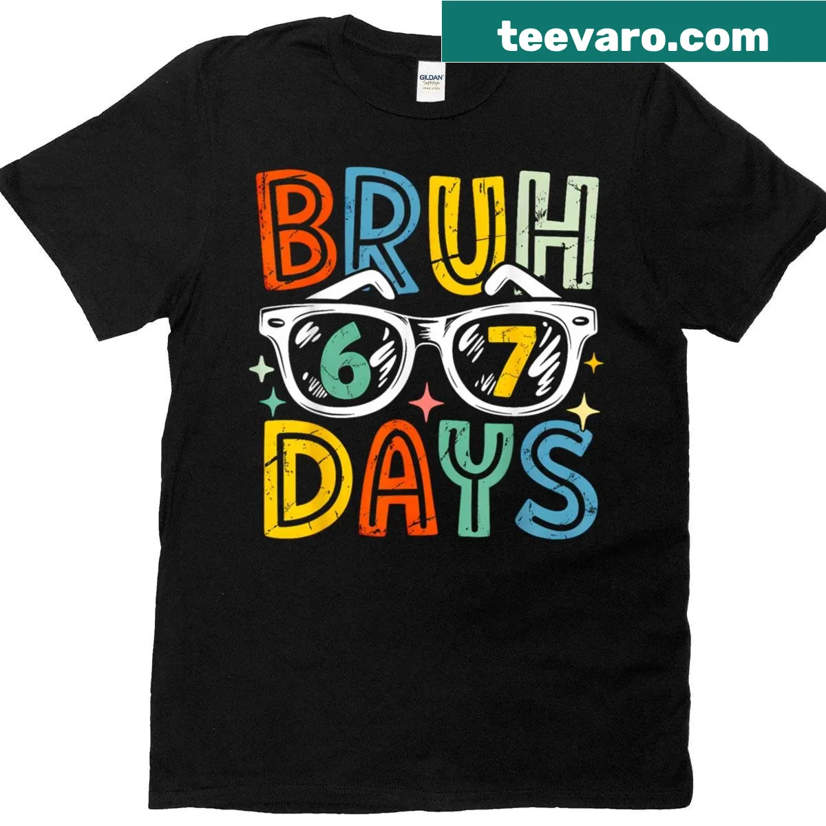 Funny student T-shirt with sunglasses and 67th Day Of School — on a men's t-shirt
