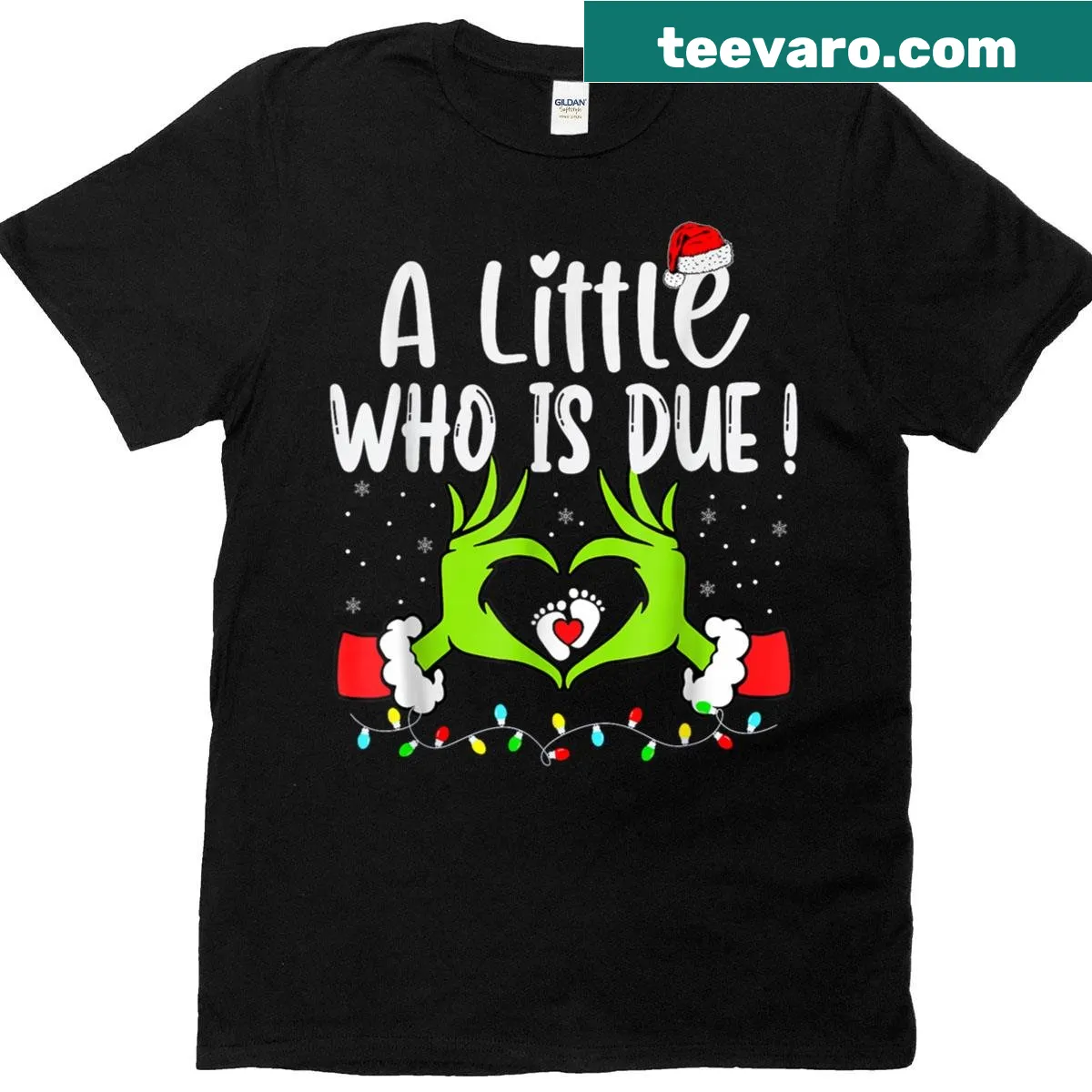 Christmas pregnancy announcement t-shirt with heartfelt message — on a men's t-shirt