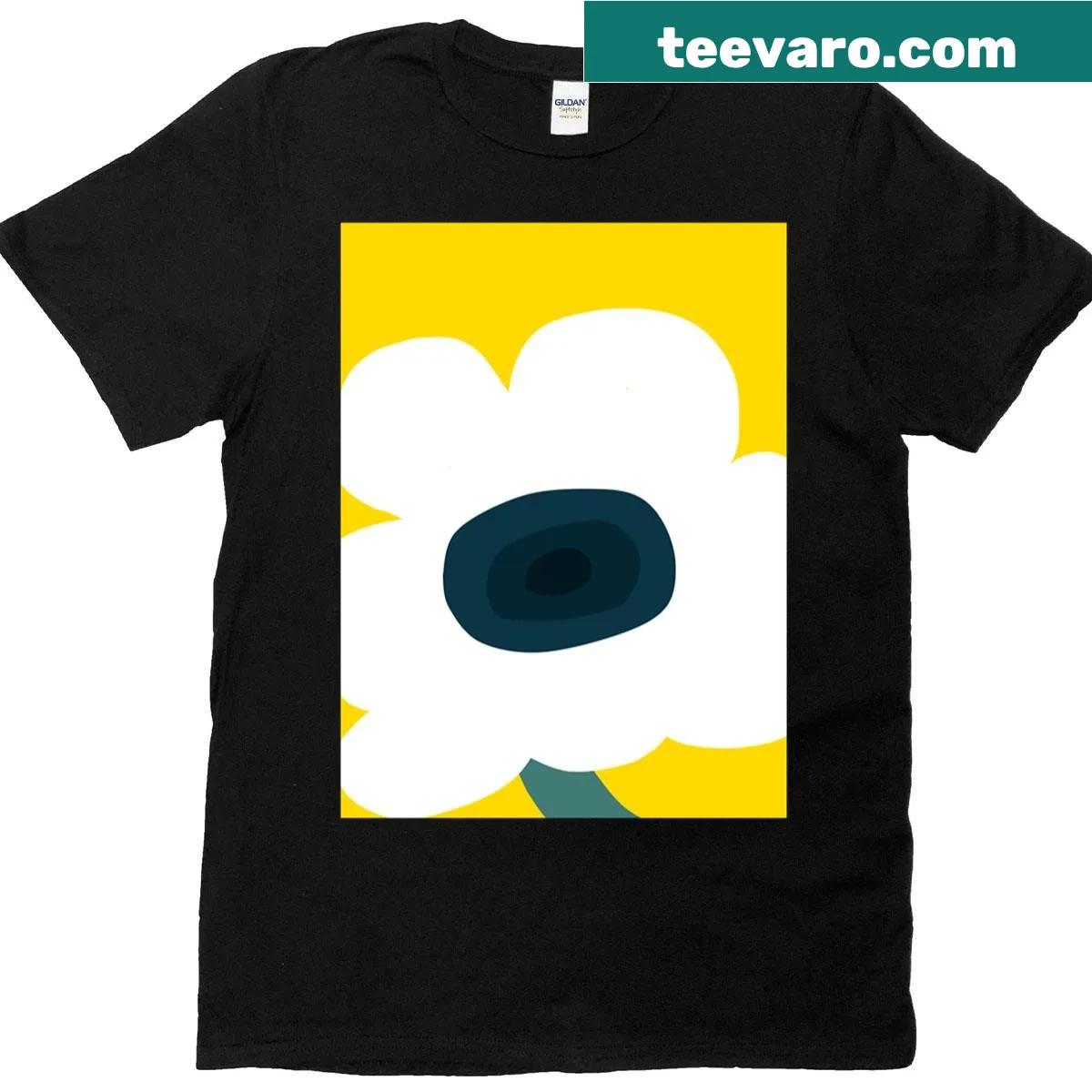 Modern Giant Flower T-shirt with bold floral illustration — on a men's t-shirt