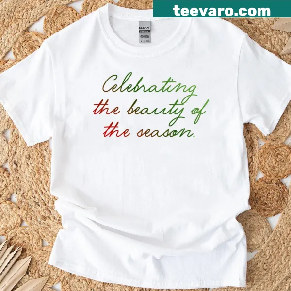 T-shirt celebrating seasonal beauty with nature elements