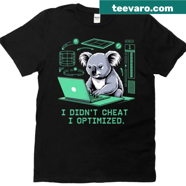 Witty koala graphic t-shirt for programmers