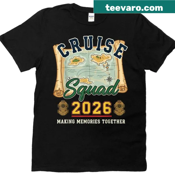 Cruise-themed birthday t-shirt for 2026 with crew design