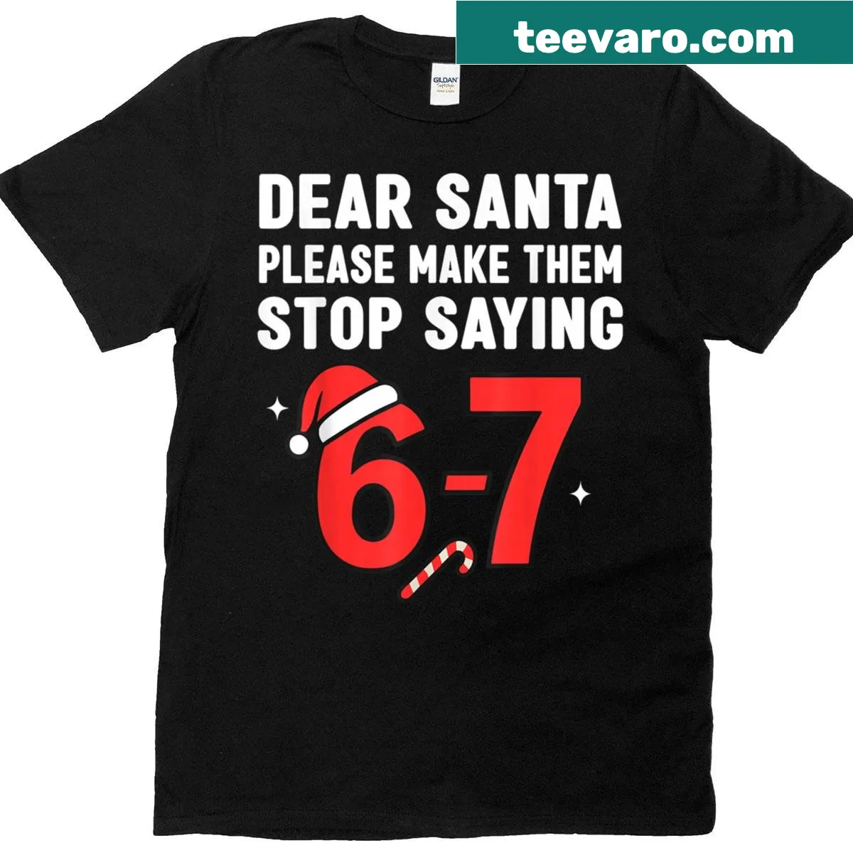 Funny 'Dear Santa' graphic for Christmas on t-shirt — on a men's t-shirt