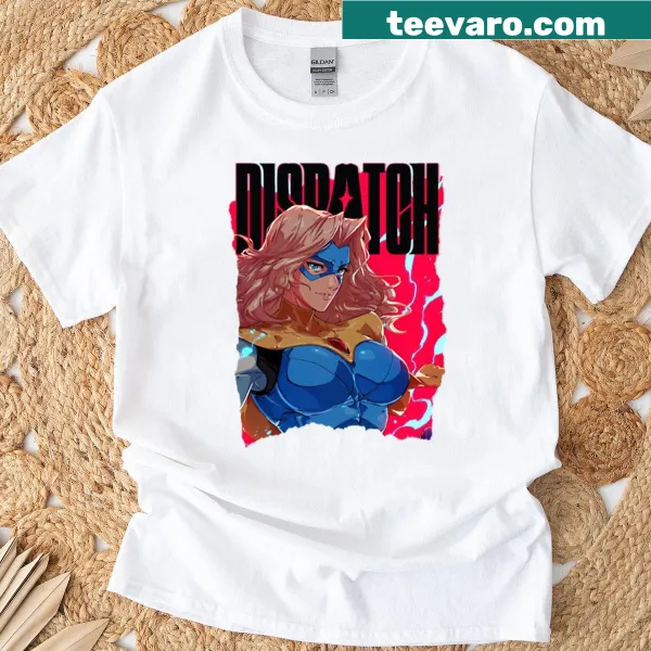 Comic cover style gaming t-shirt featuring a character in a blazer