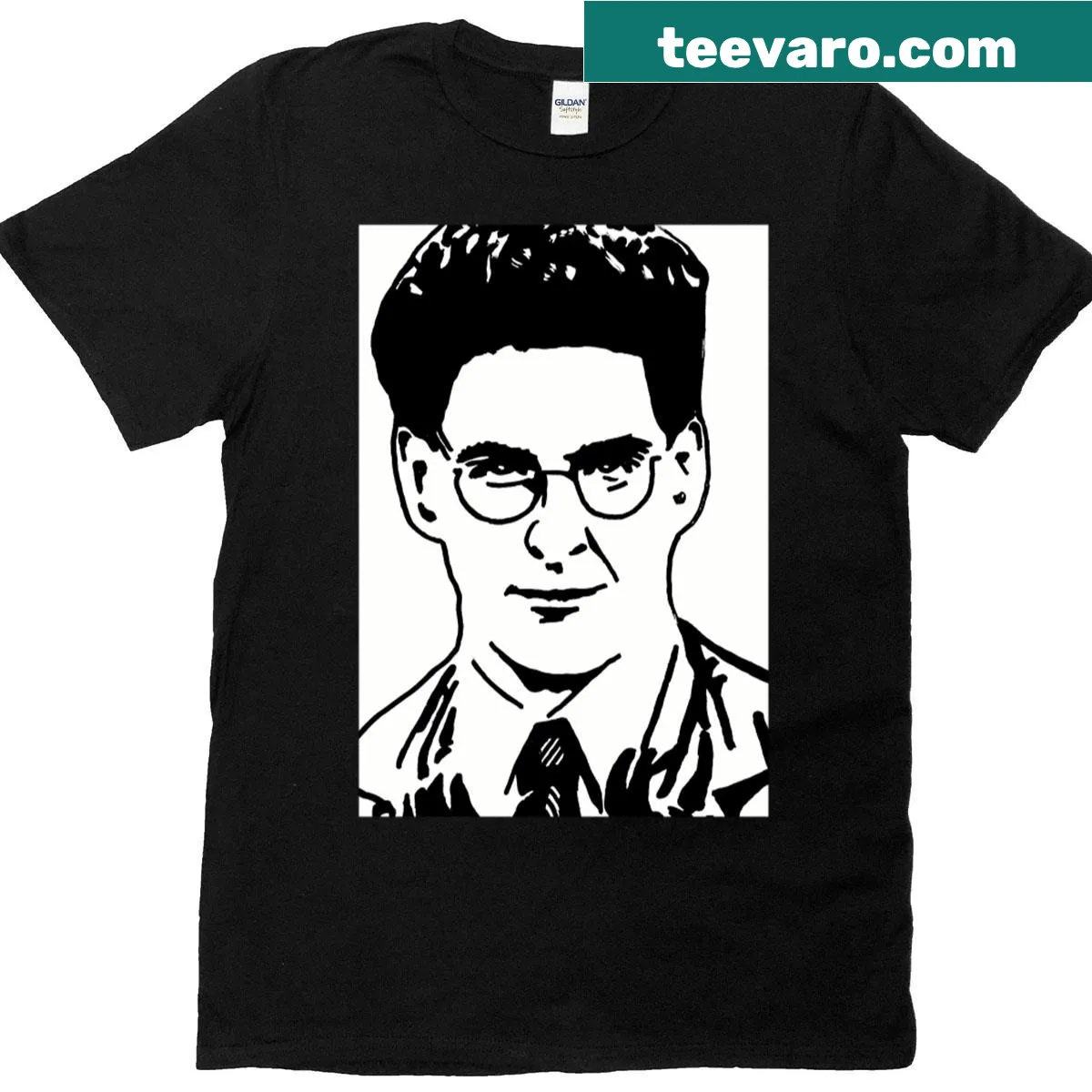 Tribute T-shirt featuring Egon Spengler from Ghostbusters — on a men's t-shirt