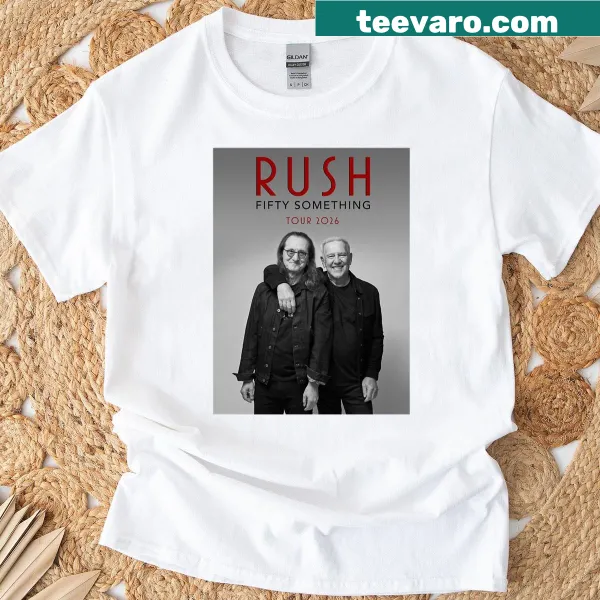 Illustrative design of 'Fifty Something Tour 2026' on a t-shirt