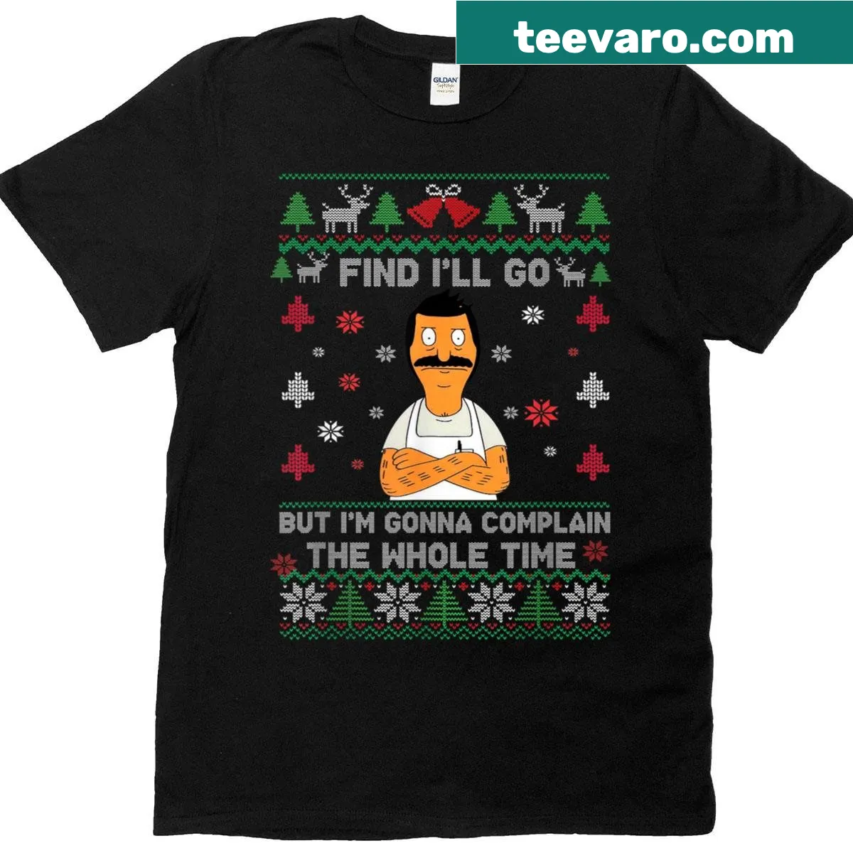 Funny T-shirt with the phrase 'Fine I'll Go But I'm Gonna Complain The Whole Time' — on a men's t-shirt