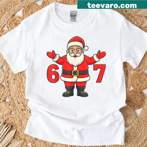 Christmas meme T-shirt with Santa illustration and humorous text