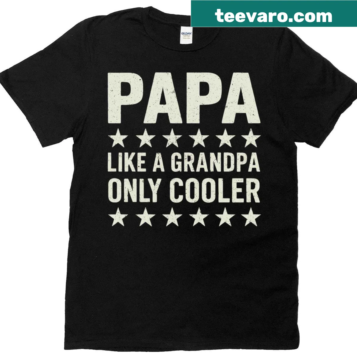 Playful Papa graphic t-shirt for grandpas from grandkids — on a men's t-shirt