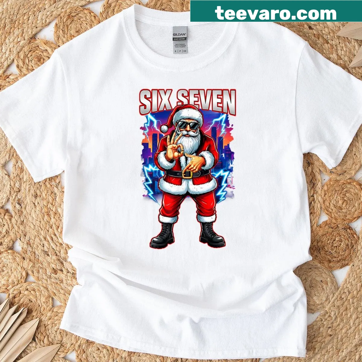 Funny meme Santa Christmas T-shirt for teens and boys. — on a men's t-shirt