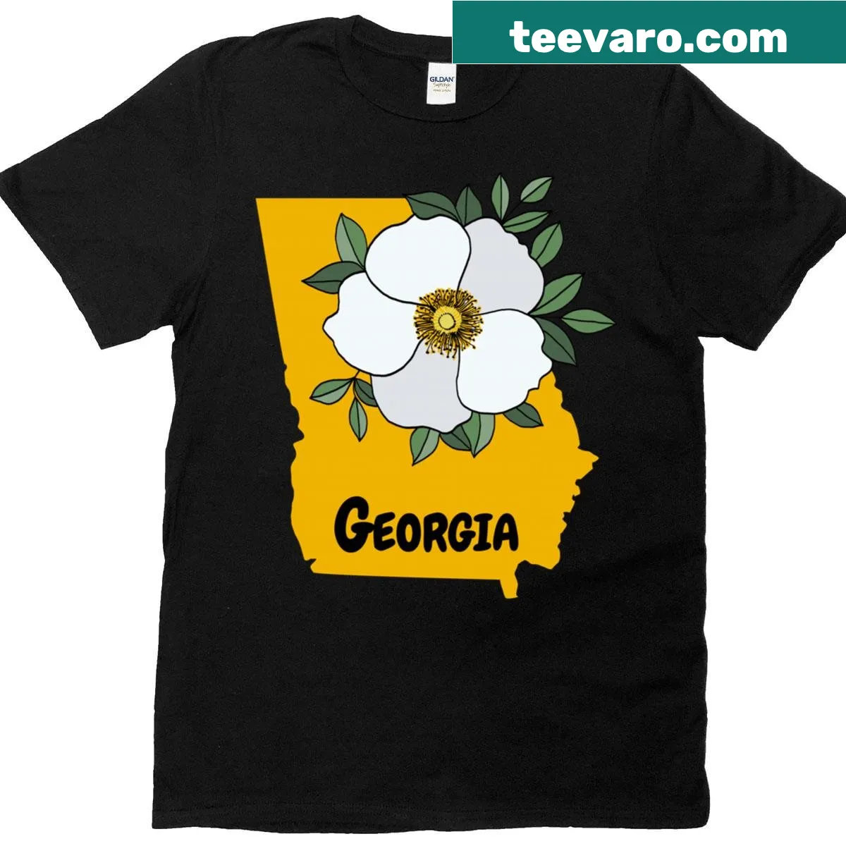 Elegant Cherokee Rose illustration on a T-shirt — on a men's t-shirt
