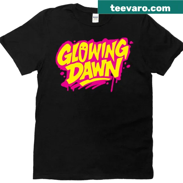 Nature-inspired t-shirt with an illustration of a glowing dawn