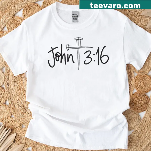 Typographic design featuring John 3:16 Bible verse