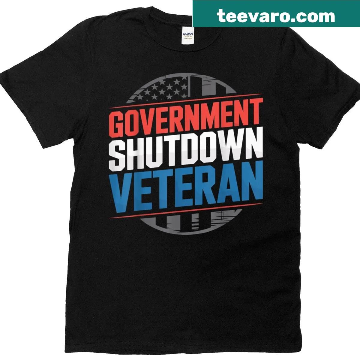 Patriotic T-shirt for veterans featuring a supportive message. — on a men's t-shirt