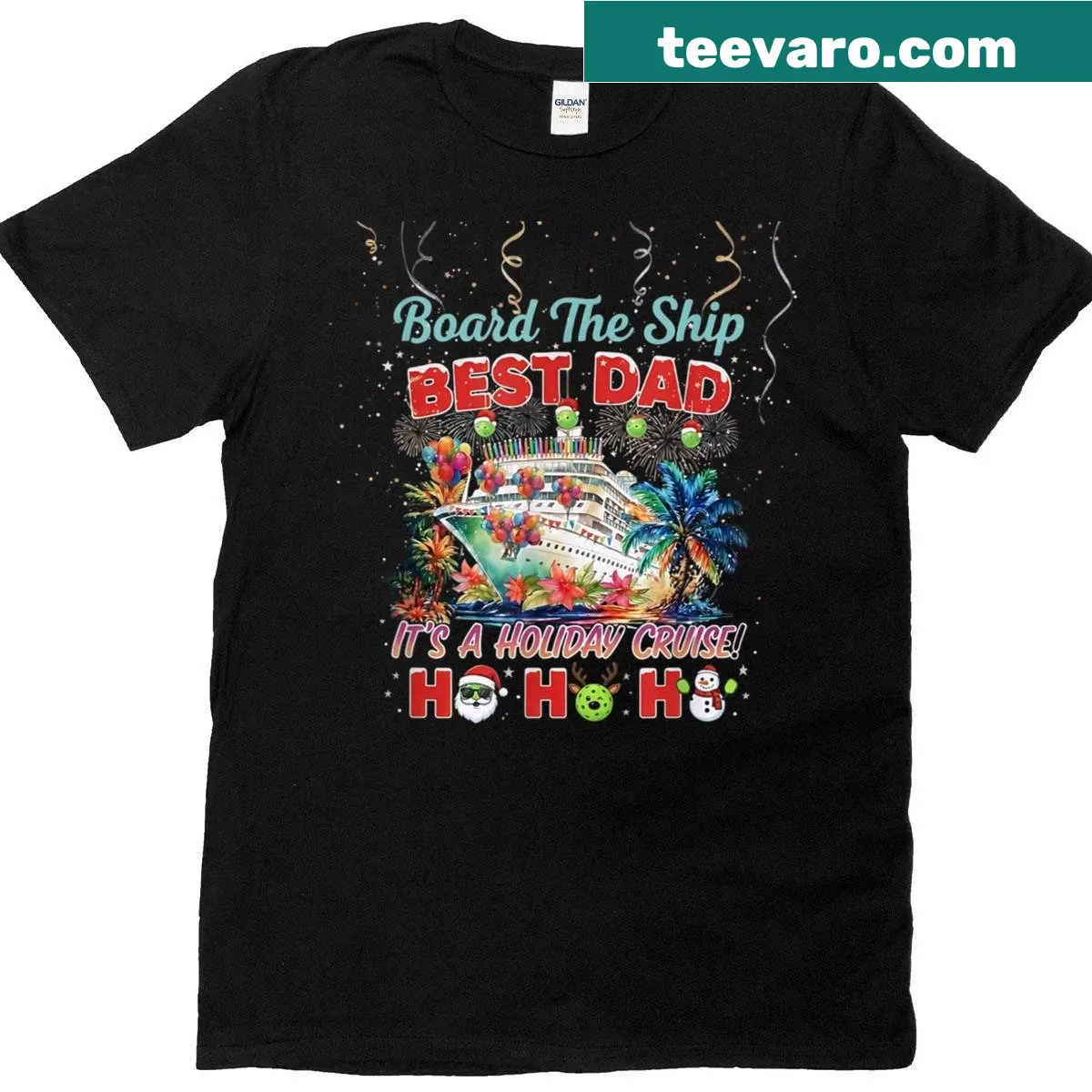 Fun T-shirt for dads featuring 'Best Dad' and a ship design. — on a men's t-shirt