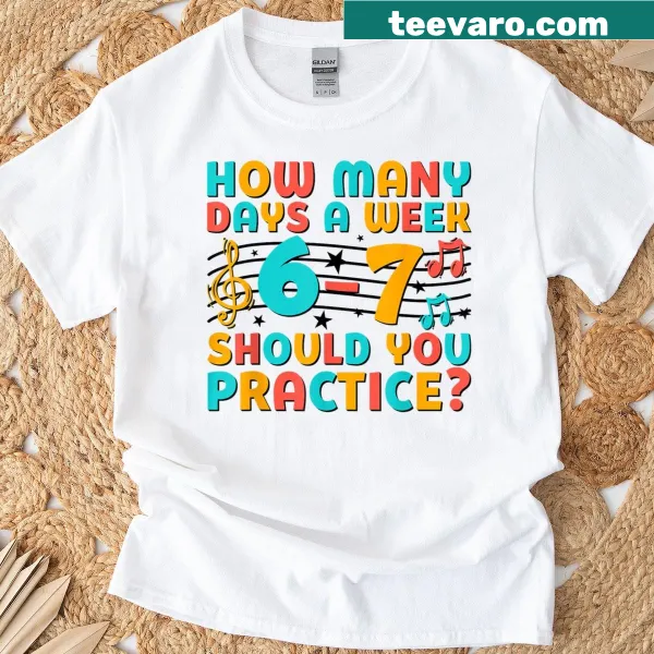 T-shirt with the phrase about music practice for teachers
