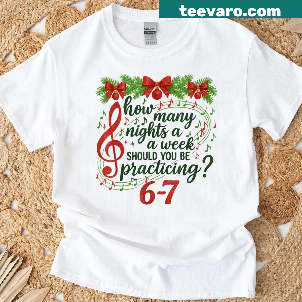T-shirt with the question How Many Nights A Week Should You Be Practicing — on a men's t-shirt