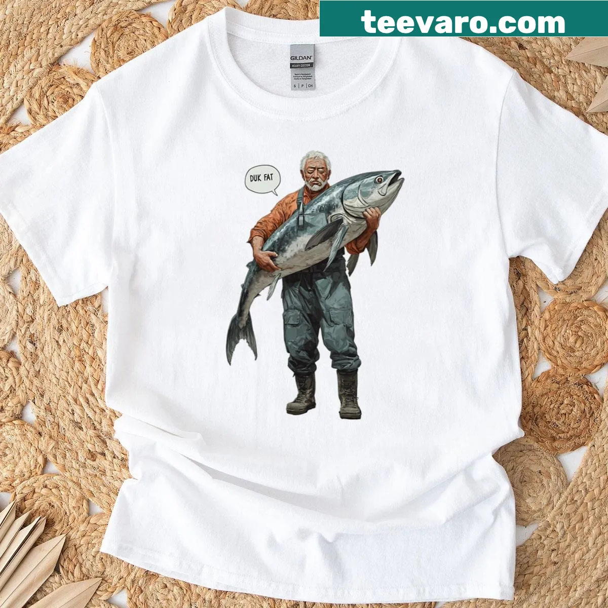 Inspirational earth-centered typography T-shirt with a deep message — on a men's t-shirt