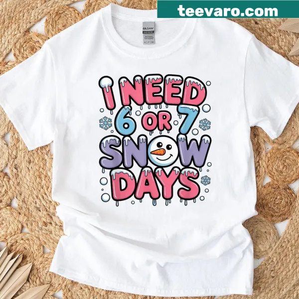 Funny snow day T-shirt for teachers and students