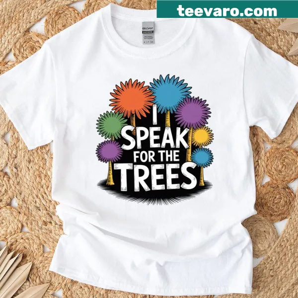 Earth Day T-shirt with a tree advocacy message