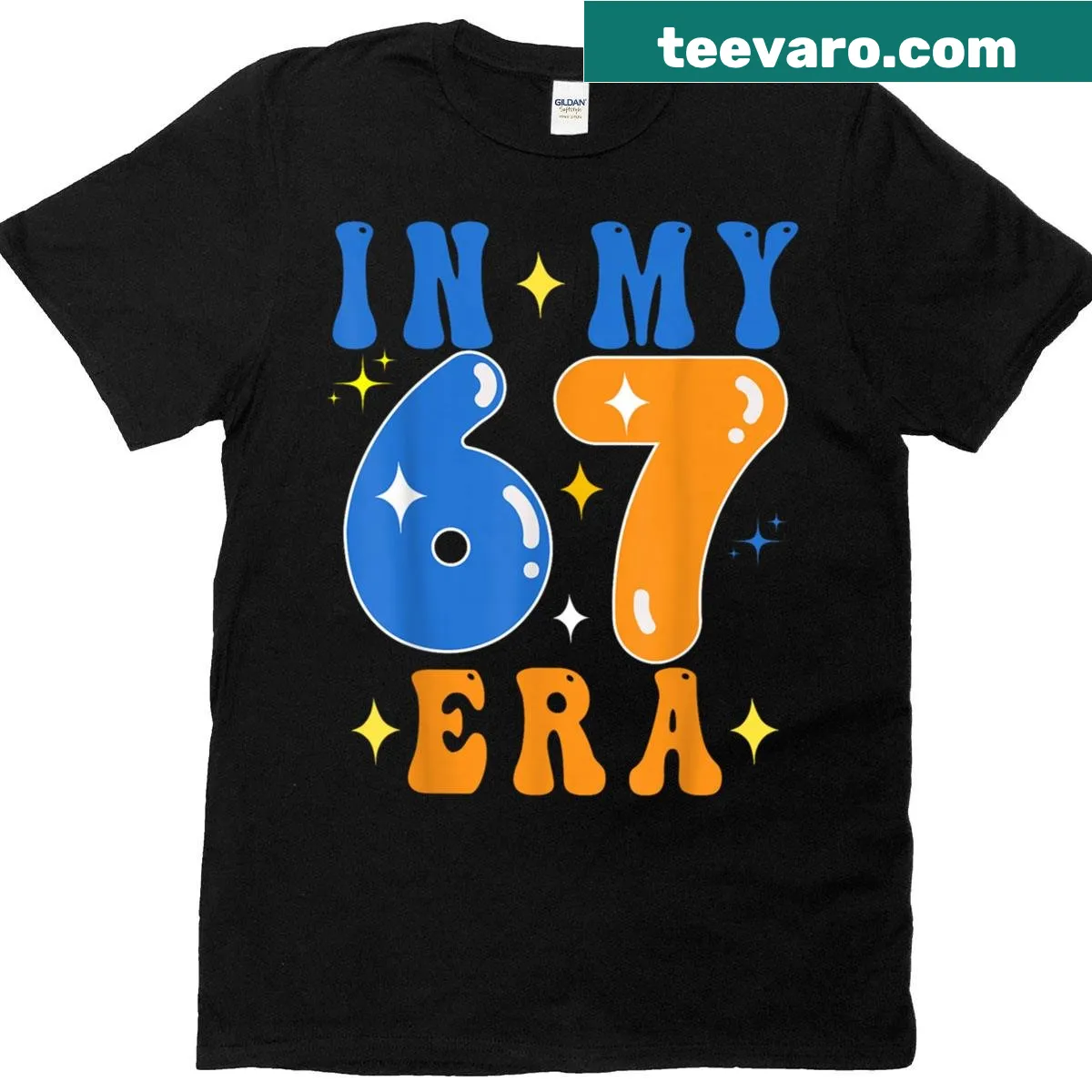 Text design 'In My 67 Era' for Generation Alpha — on a men's t-shirt