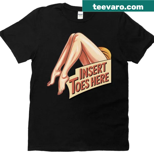 Vintage flirty design t-shirt with retro pin-up legs illustration