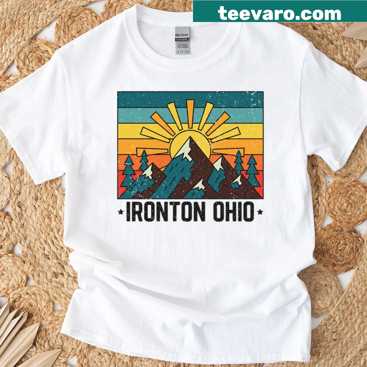 Vintage T-shirt featuring Ironton, Ohio hometown design — on a men's t-shirt
