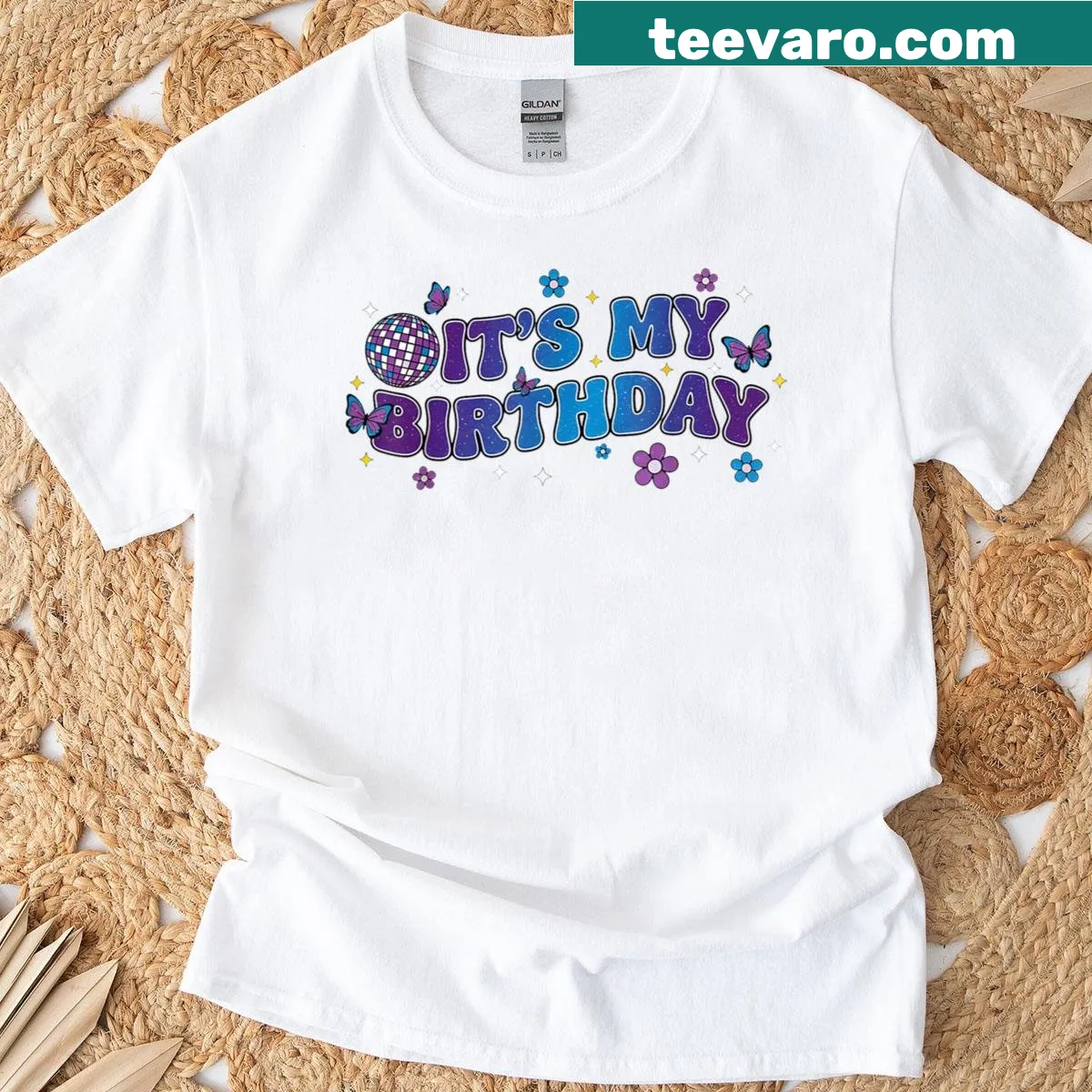 Birthday t-shirt with fun typography celebrating 'It's My Birthday' — on a men's t-shirt