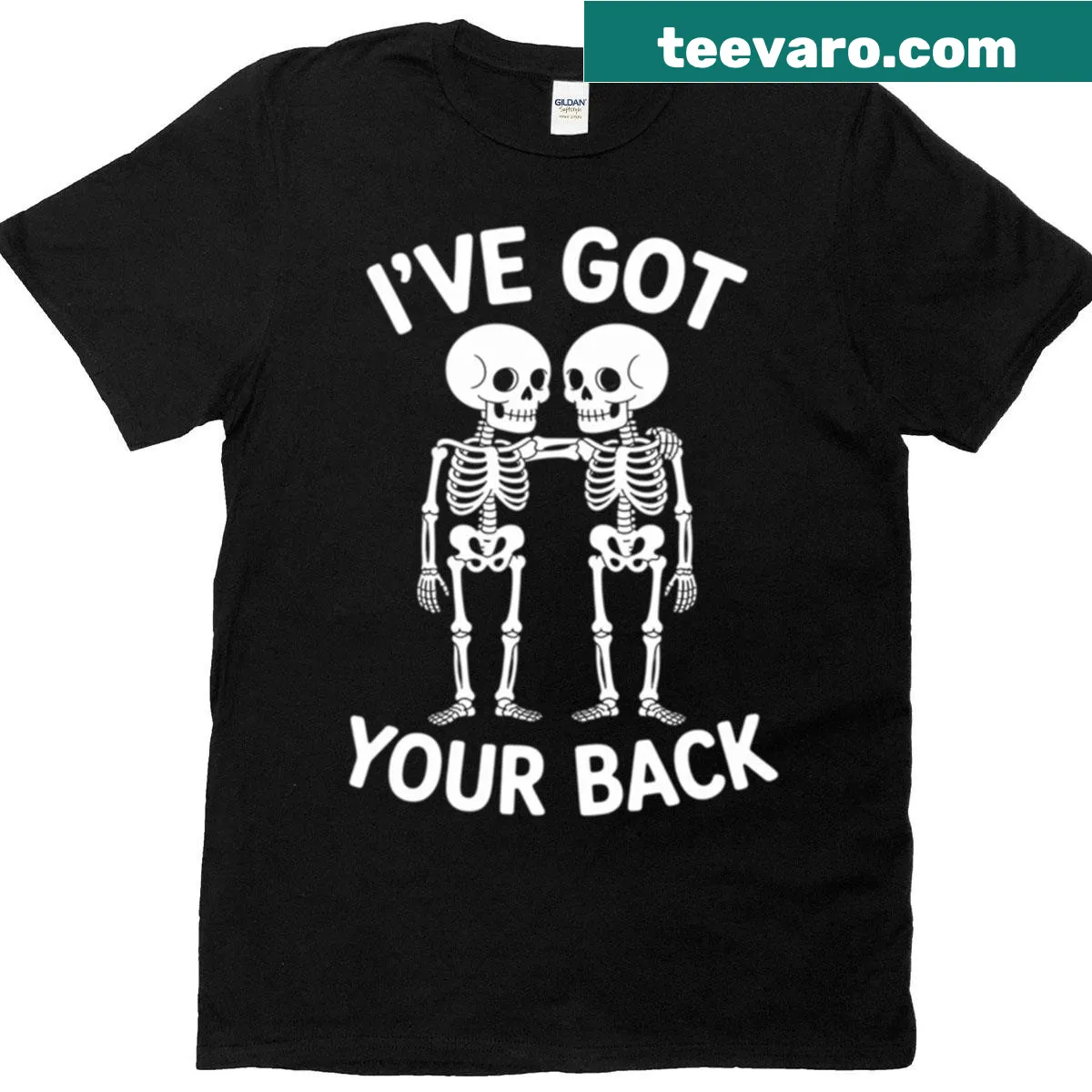 Halloween t-shirt featuring a skeleton skull graphic — on a men's t-shirt