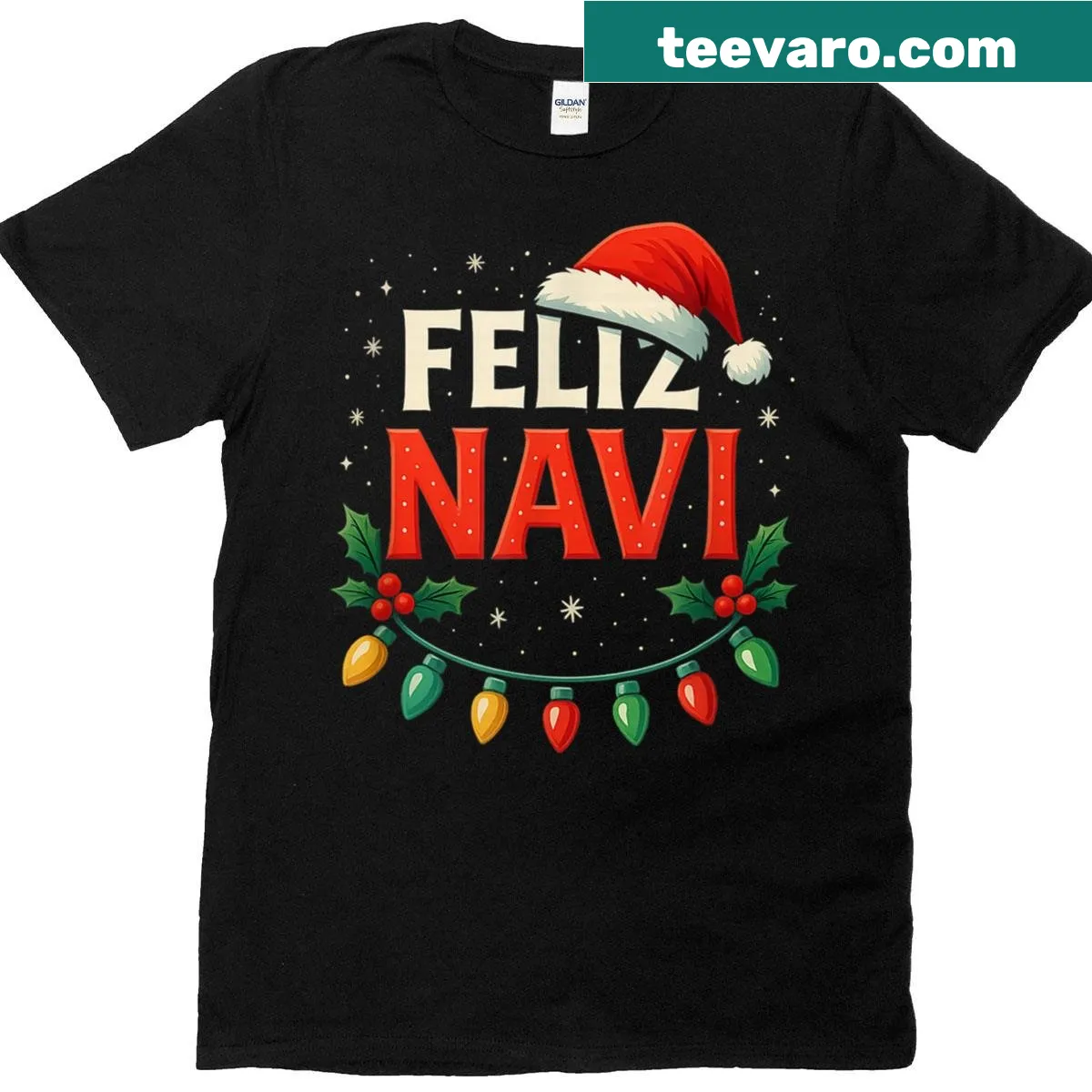Funny Christmas t-shirt featuring text about not having a dad — on a men's t-shirt