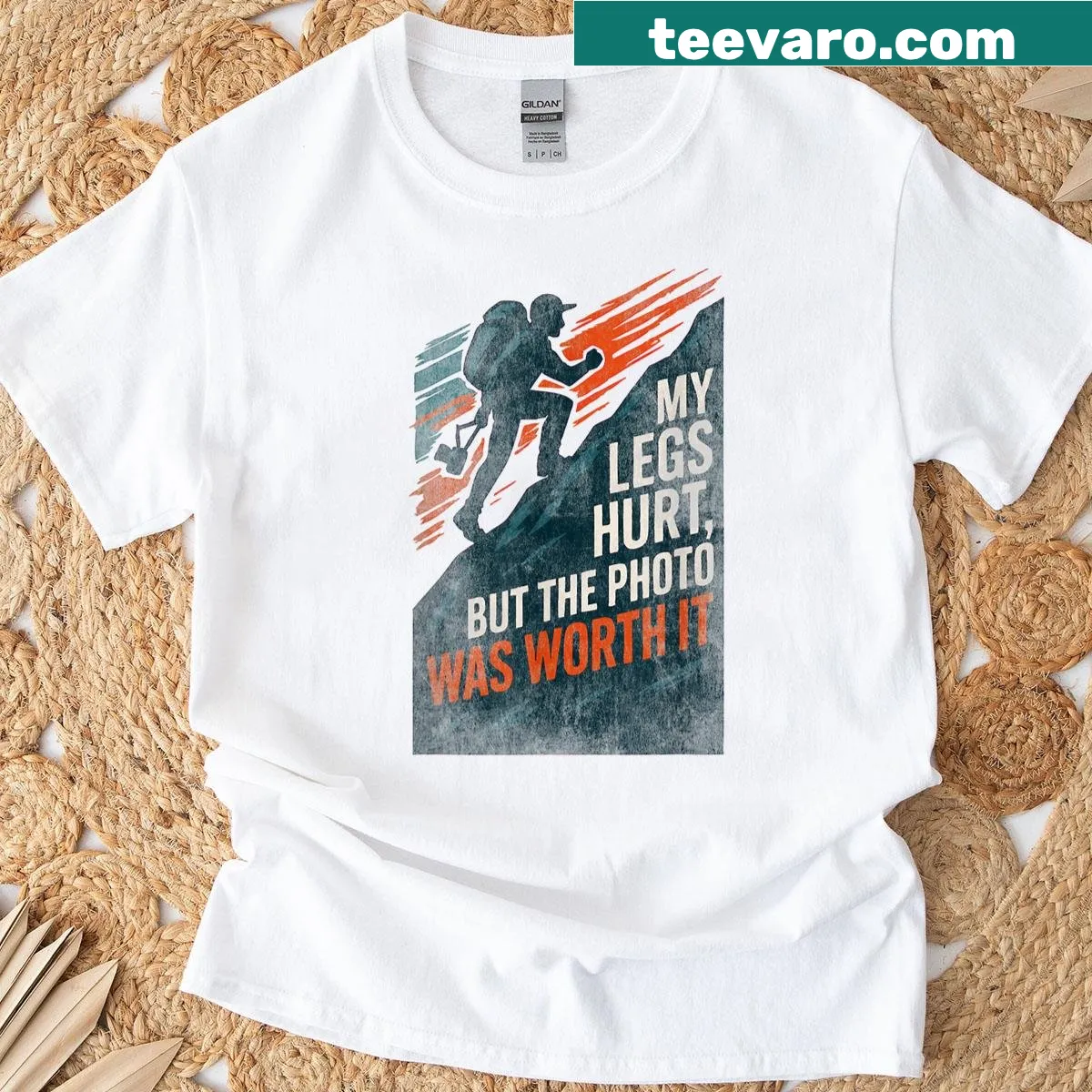 Nature photography T-shirt with a scenic landscape illustration — on a men's t-shirt