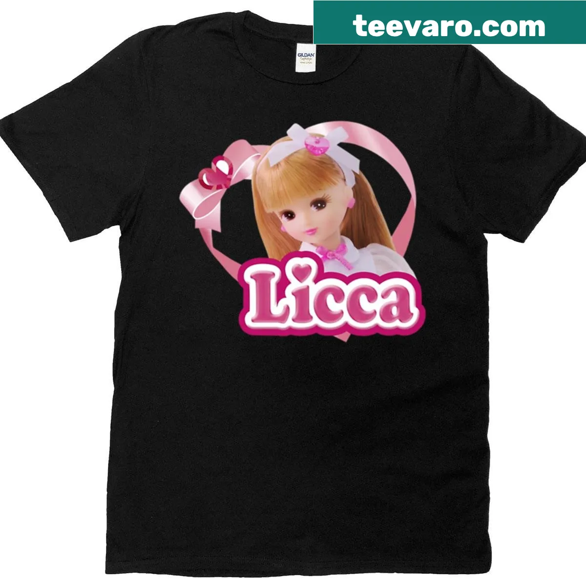 T-shirt featuring Licca Chan-inspired design — on a men's t-shirt